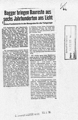 Bild vergrern: Beitrag Donau Kurier vom 13.02.1976