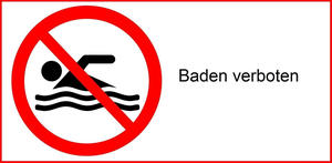 Bild vergrößern: Gesundheit - Badegewässer - Baden verboten